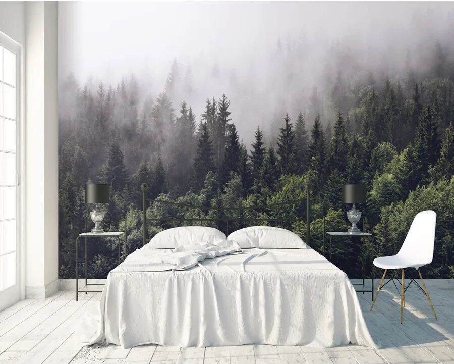 Forest Misty Jungle Natural Wall Mural