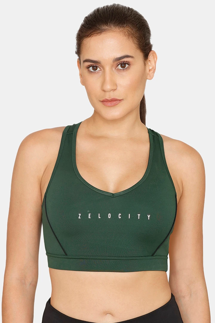 zelocity quick dry slip on sports bra mountain view