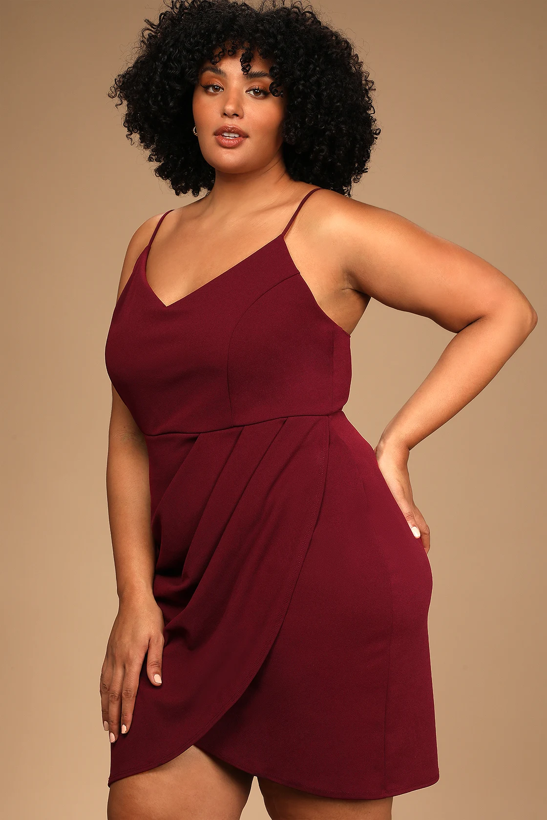 Forever Your Girl Wine Red Bodycon Dress